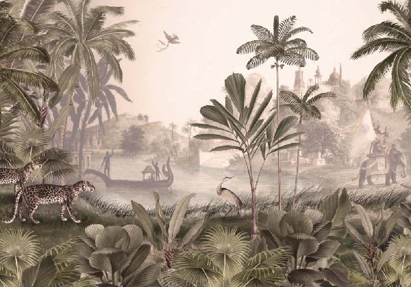 Jungle haven leopard wallpaper