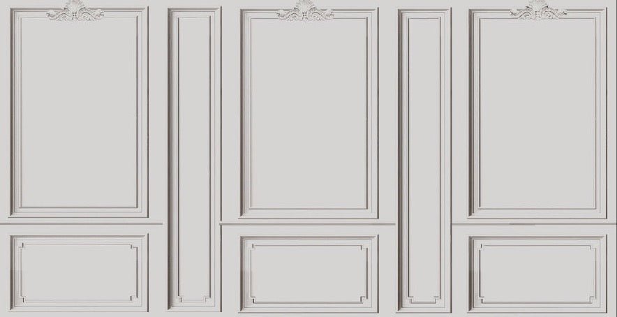 Papier peint Français Haussmannien Gris chaud, XXL, tendance