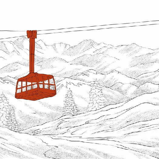 La Plagne telecabine red wallpaper