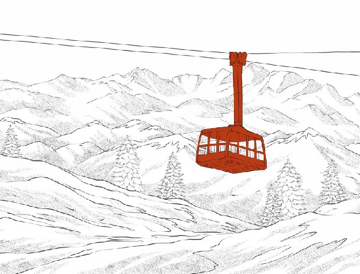 La Plagne telecabine red wallpaper