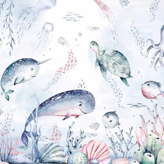 Fairy whale ocean wallpaper