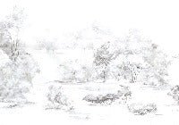 Watercolor pine forest wallpaper