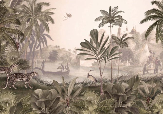 Jungle haven leopard wallpaper