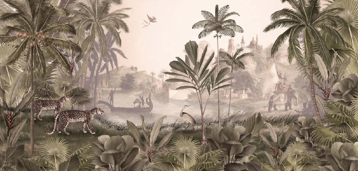 Jungle haven leopard wallpaper