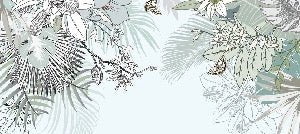 Trendy toilet wallpaper nature water green plant