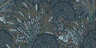Vegetable peacock wheel toilet wallpaper