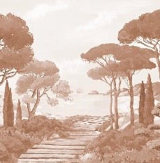 Wallpaper stroll in the calanques terracotta