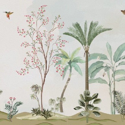 Chinoiserie jungle wallpaper