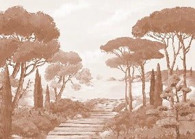 Wallpaper stroll in the calanques terracotta