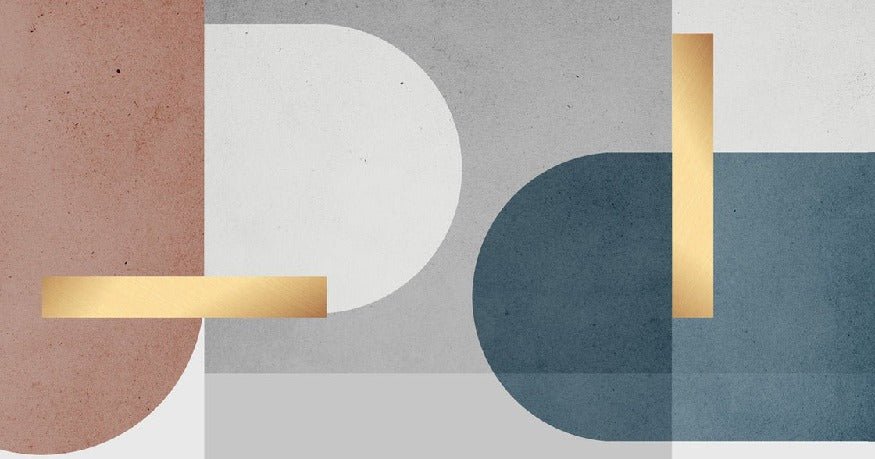 Graphic cement wallpaper