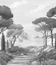 Wallpaper stroll in the calanques black and white