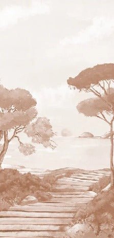 Wallpaper stroll in the calanques terracotta