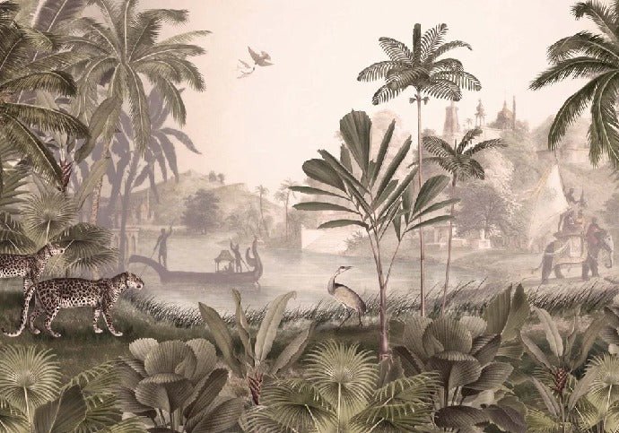 Jungle haven leopard wallpaper