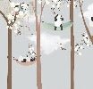 Children's bedroom wallpaper panda