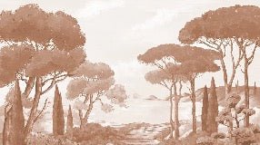 Wallpaper stroll in the calanques terracotta