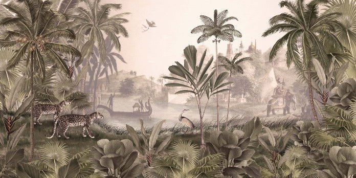 Jungle haven leopard wallpaper