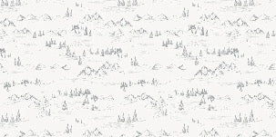Wallpaper featuring illustration of mountains and fir trees