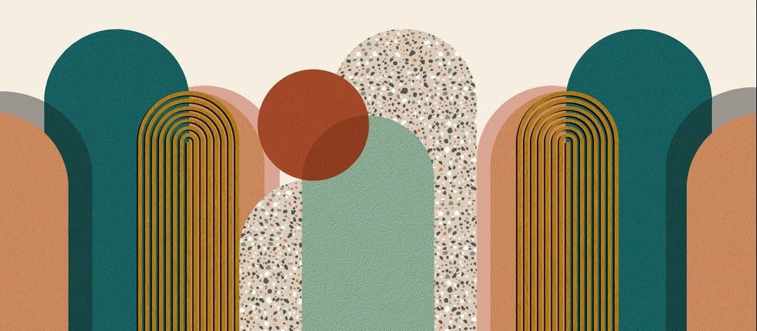 Art pop deco graphic trend wallpaper