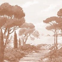 Wallpaper stroll in the calanques terracotta