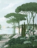 Stroll in the calanques wallpaper green