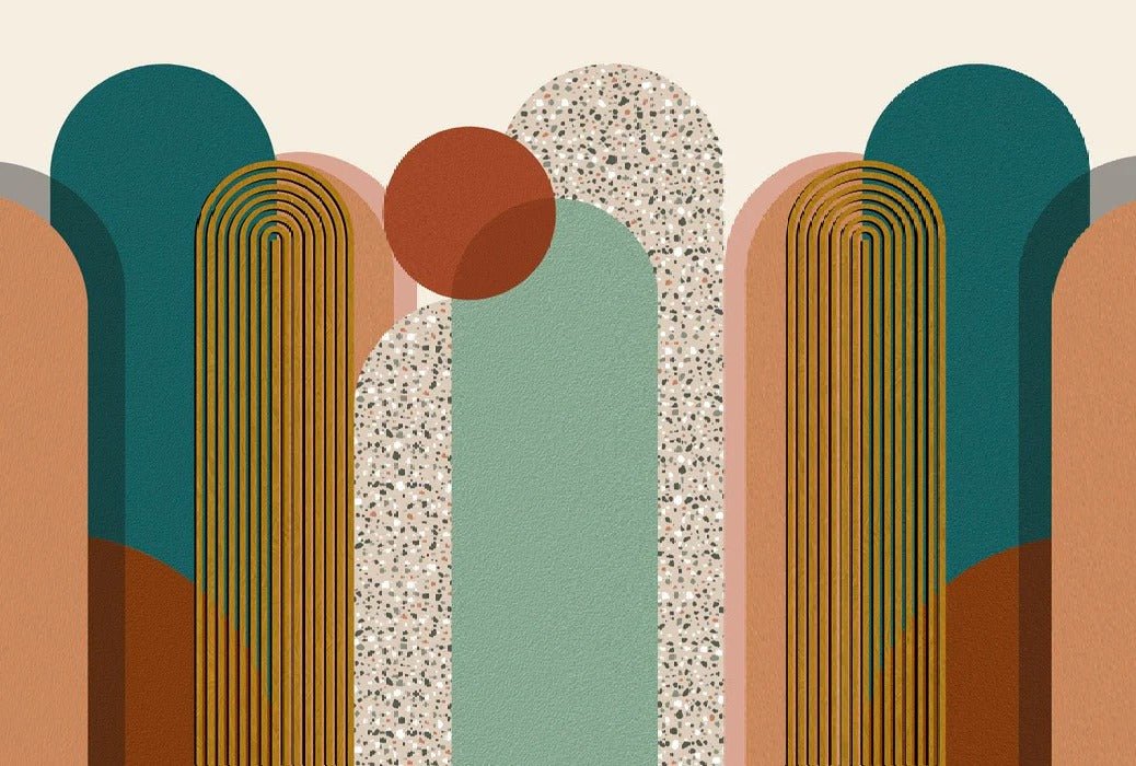 Art pop deco graphic trend wallpaper