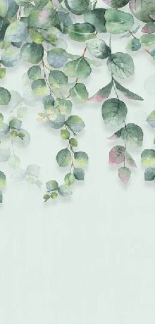 Eucalyptus plant toilet wallpaper