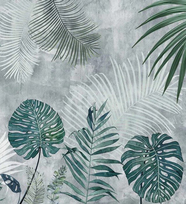 Biophilic Jungle Monochrome wallpaper