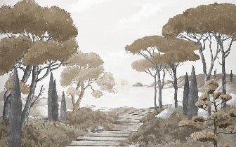 Wallpaper stroll in the calanques brown