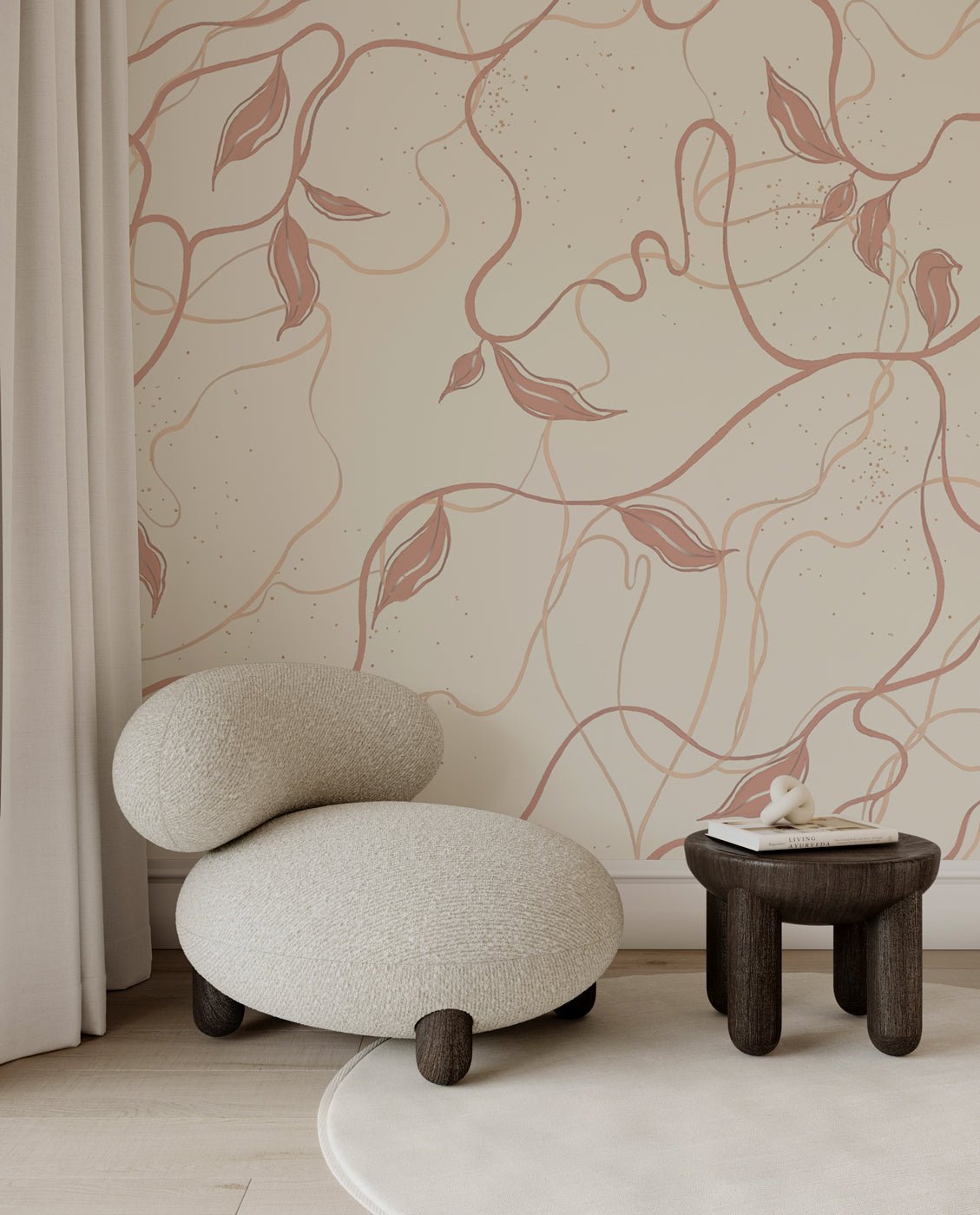 Plant-based wallpaper - Jasmine lines