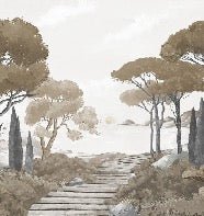 Wallpaper stroll in the calanques brown