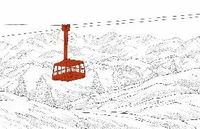 Red La Plagne cable car wallpaper