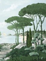 Stroll in the calanques wallpaper green