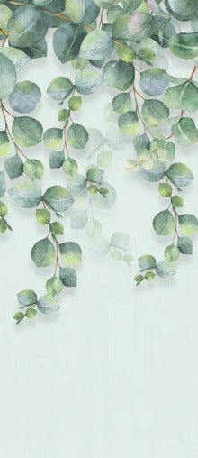 Eucalyptus plant toilet wallpaper