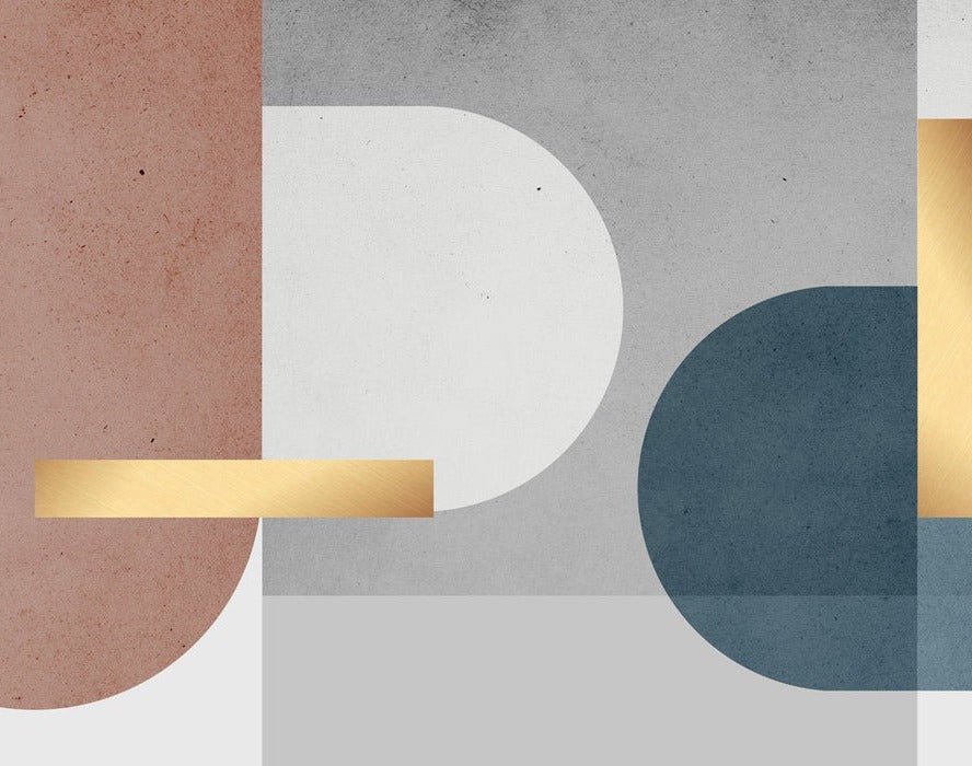 Graphic cement wallpaper