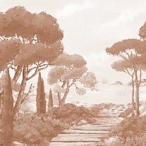 Wallpaper stroll in the calanques terracotta