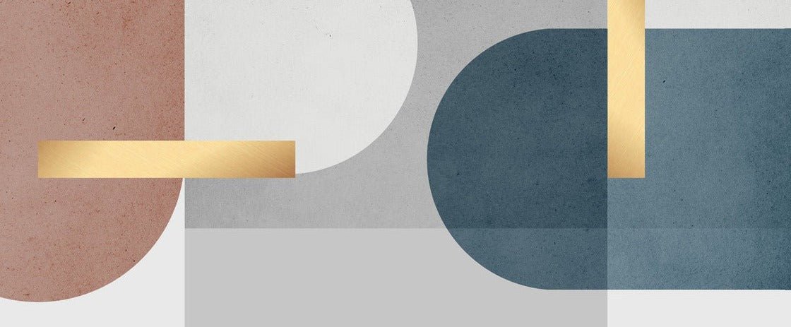 Graphic cement wallpaper