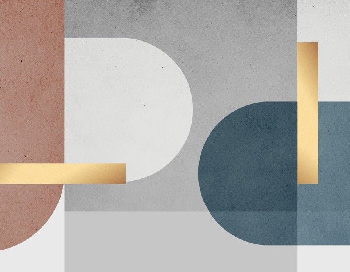 Graphic cement wallpaper