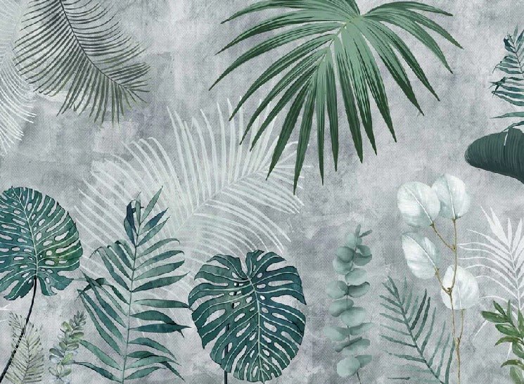 Biophilic Jungle Monochrome wallpaper