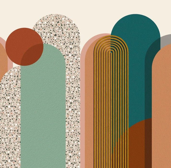 Art pop deco graphic trend wallpaper