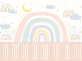 Rainbow girl bedroom wallpaper