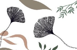 Papier peint ginkgo artiste floral, XXL, tendance