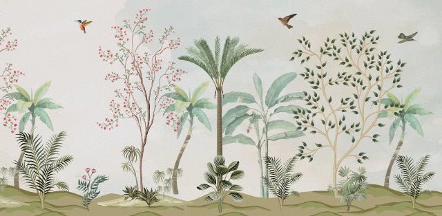 Chinoiserie jungle wallpaper