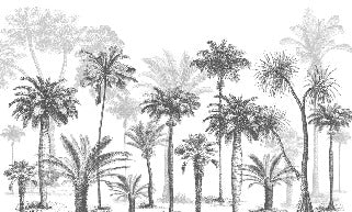 Jungle Black & White wallpaper