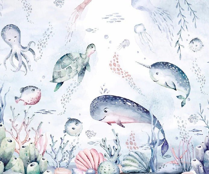 Fairy whale ocean wallpaper