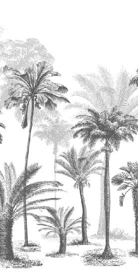 Jungle Black & White wallpaper