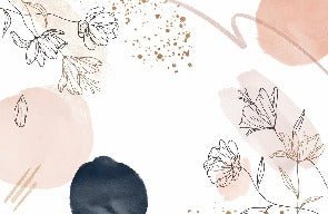 Shapes and flowers wallpaper