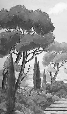 Black and white wallpaper featuring a stroll through the calanques