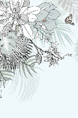 Nature-inspired green water plant toilet wallpaper