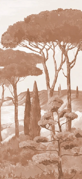 Terracotta coastal walk wallpaper