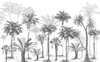 Jungle Black & White Wallpaper